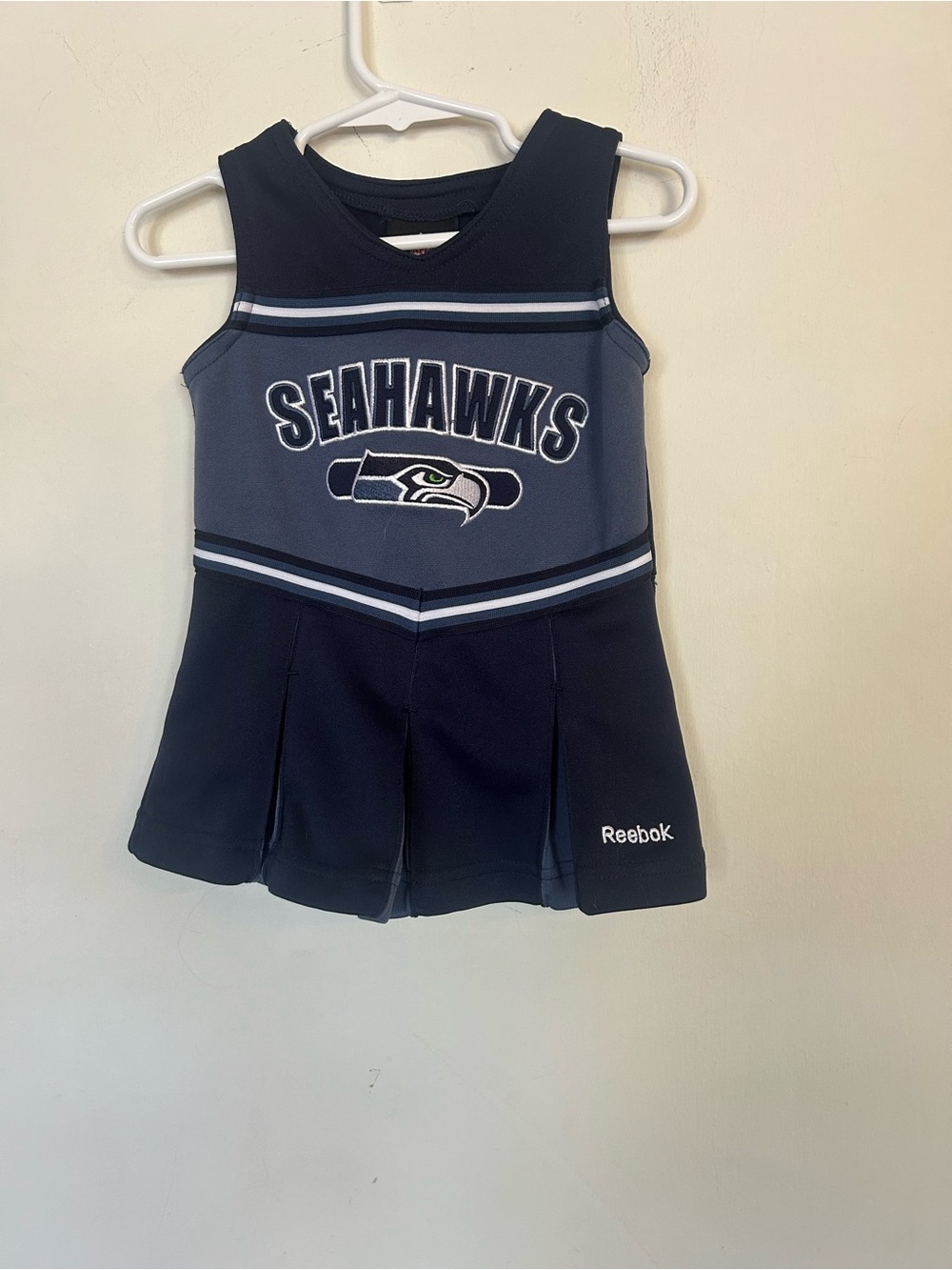 Seattle Seahawks 12 months  NFL Reebok Navy and Slate Cheer Dress